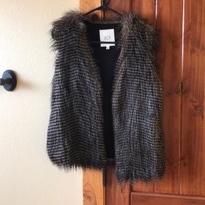 Faux fur vest
